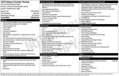 2023 Subaru Forester Touring