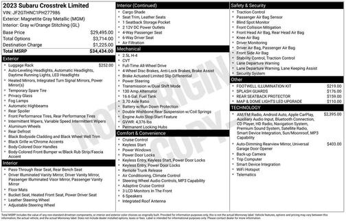 2023 Subaru Crosstrek Limited
