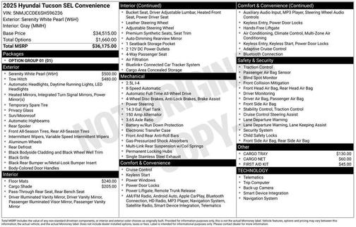 2025 Hyundai TUCSON SEL Convenience