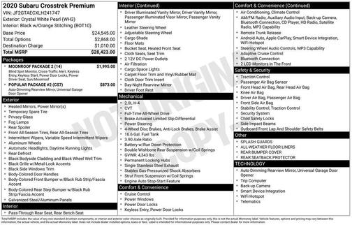 2020 Subaru Crosstrek Premium