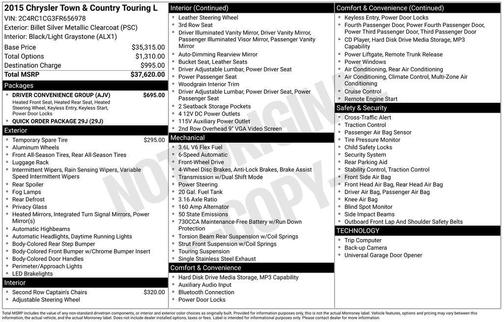 2015 Chrysler Town & Country Touring-L