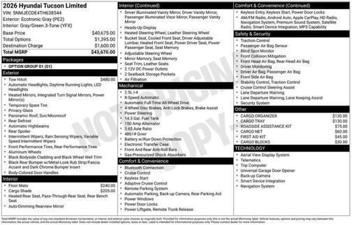 2026 Hyundai TUCSON Limited