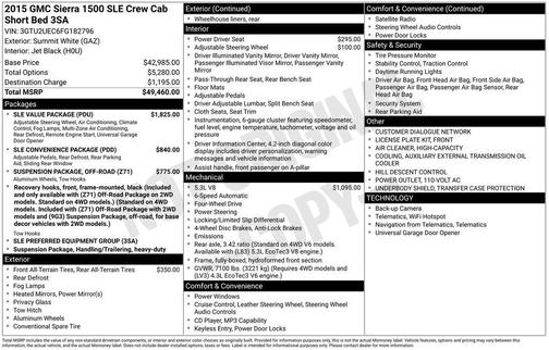 2015 GMC Sierra 1500 SLE