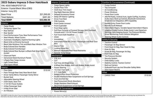 2023 Subaru Impreza Base