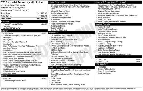2025 Hyundai TUCSON Hybrid Limited