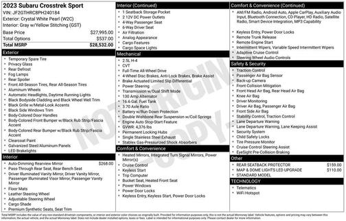 2023 Subaru Crosstrek Sport