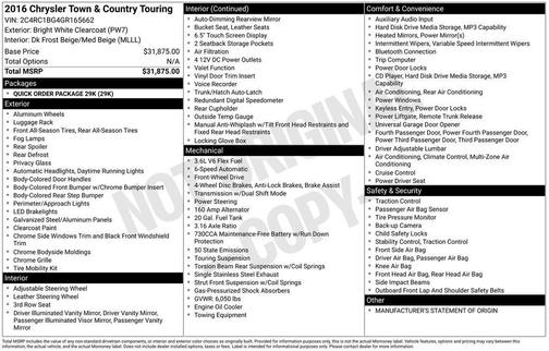 2016 Chrysler Town & Country Touring