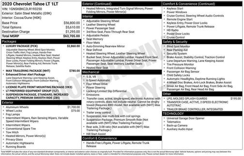 2020 Chevrolet Tahoe LT