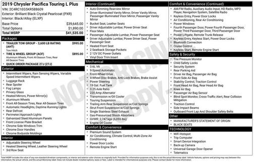 2019 Chrysler Pacifica Touring-L Plus