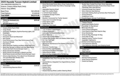 2025 Hyundai TUCSON Hybrid Limited