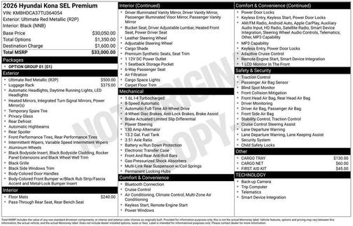 2026 Hyundai KONA SEL Premium