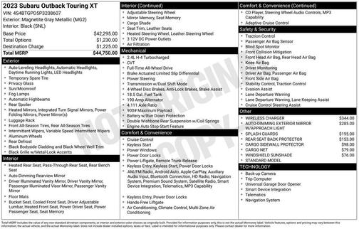 2023 Subaru Outback Touring XT