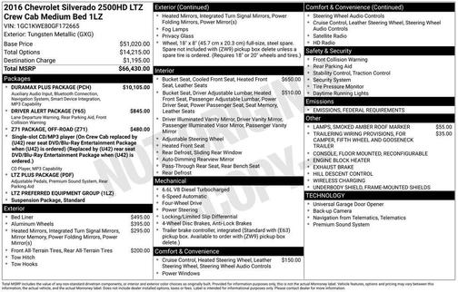 2016 Chevrolet Silverado 2500 LTZ
