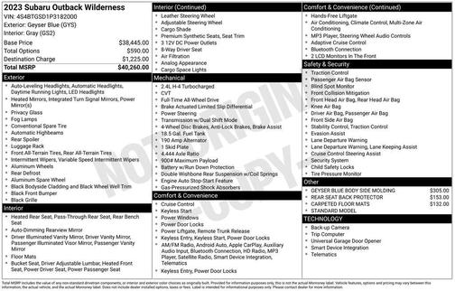 2023 Subaru Outback Wilderness