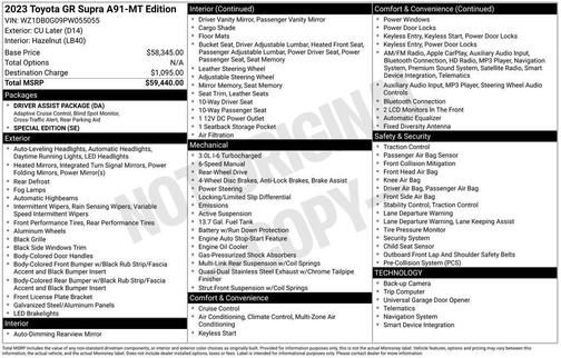 2023 Toyota Supra 3.0