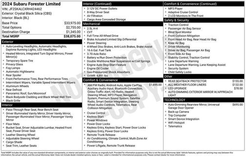 2024 Subaru Forester Limited
