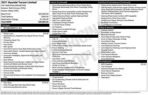 2021 Hyundai TUCSON Limited