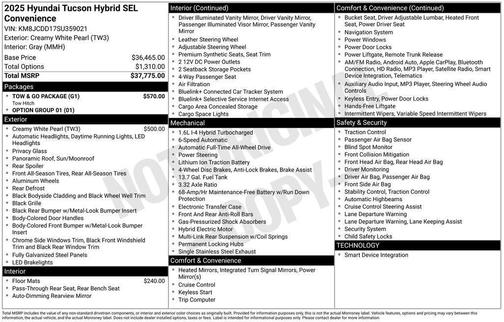 2025 Hyundai TUCSON Hybrid SEL Convenience