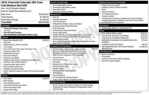 2022 Chevrolet Colorado ZR2