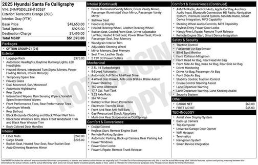 2025 Hyundai SANTA FE Calligraphy