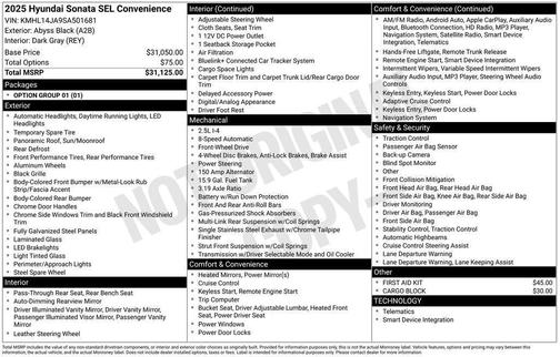 2025 Hyundai SONATA SEL Convenience