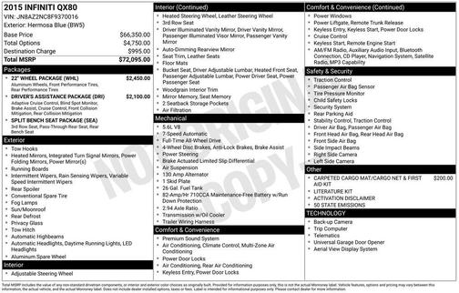 2015 INFINITI QX80 Base