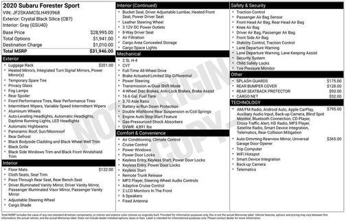 2020 Subaru Forester Sport