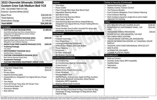2022 Chevrolet Silverado 2500 Custom