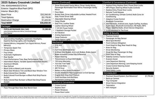 2025 Subaru Crosstrek Limited