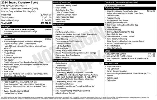 2024 Subaru Crosstrek Sport