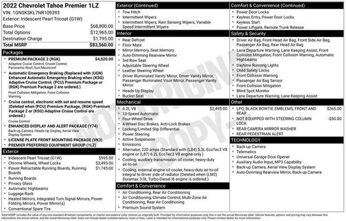 2022 Chevrolet Tahoe Premier