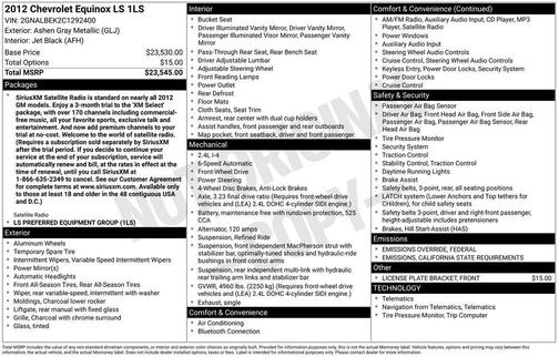 2012 Chevrolet Equinox LS