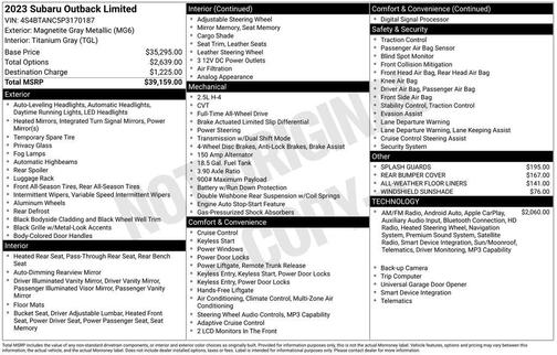 2023 Subaru Outback Limited