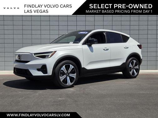 Crystal White Metallic 2023 Volvo C40 Recharge Pure Electric Twin Plus