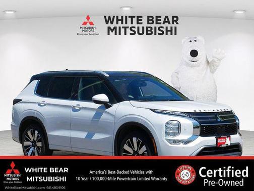 White Diamond/Black Roof 2025 Mitsubishi Outlander SEL S-AWC