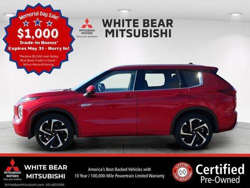 Red Diamond/Black Roof 2025 Mitsubishi Outlander PHEV SEL