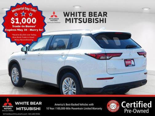 Solid White 2025 Mitsubishi Outlander PHEV LE