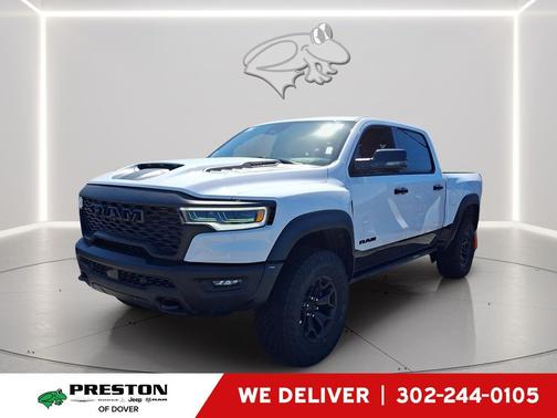 Bright White Clearcoat 2026 RAM 1500 RHO Crew Cab 4x4 5'7' Box