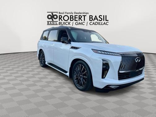 Radiant White/Black Obsidian 2026 INFINITI QX80 AUTOGRAPH AWD