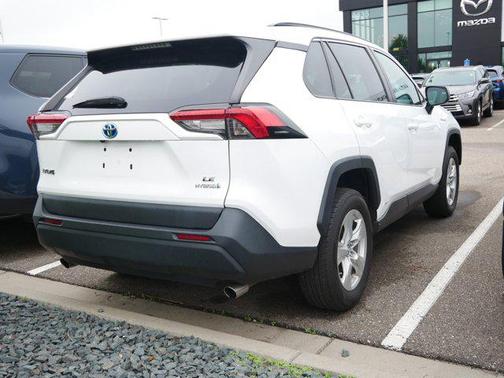 Super White 2021 Toyota RAV4 Hybrid LE
