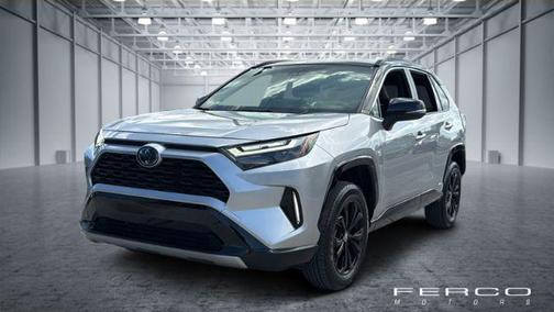 Silver Sky Metallic/Midnight Black Metallic 2023 Toyota RAV4 Hybrid SE