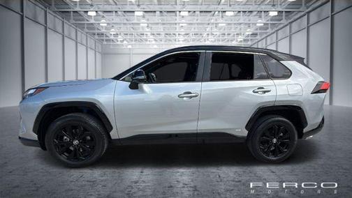 Silver Sky Metallic/Midnight Black Metallic 2023 Toyota RAV4 Hybrid SE