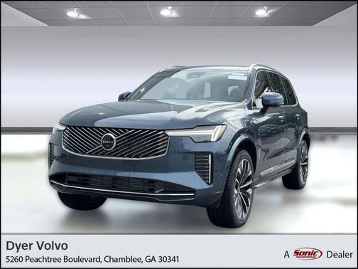 Denim Blue Metallic 2026 Volvo XC90 Plug-In Hybrid Plus, T8 AWD, Electric/Gasoline, Bright, 7 Seats