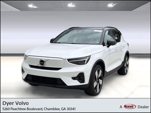 Crystal White Metallic 2023 Volvo XC40 Recharge Pure Electric Twin Ultimate