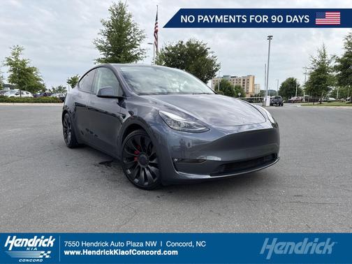 Gray 2023 Tesla Model Y Performance Dual Motor All-Wheel Drive