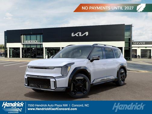Glacial White Pearl/Ebony Black Roof 2026 Kia EV9 GT-Line