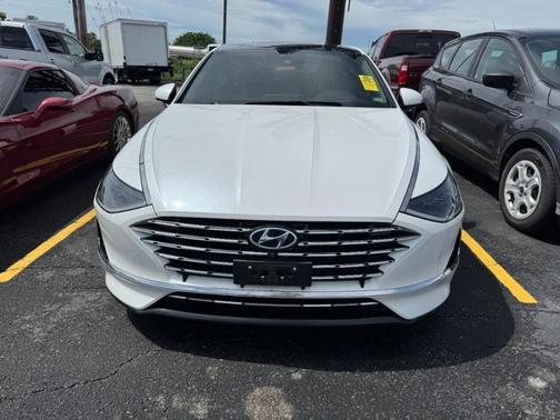 Hyper White 2021 Hyundai SONATA Hybrid Limited