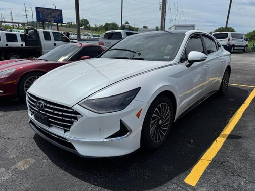 Hyper White 2021 Hyundai SONATA Hybrid Limited