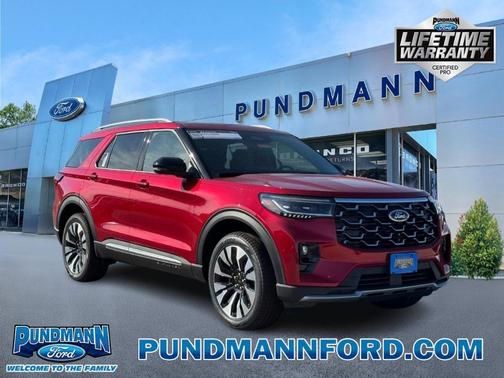 Rapid Red Metallic Tinted Clearcoat 2026 Ford Explorer Platinum