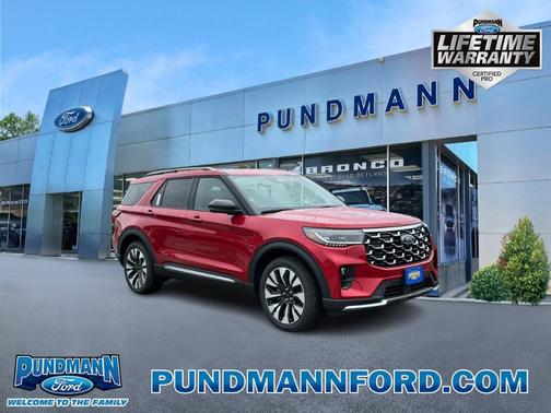Rapid Red Metallic Tinted Clearcoat 2026 Ford Explorer Platinum